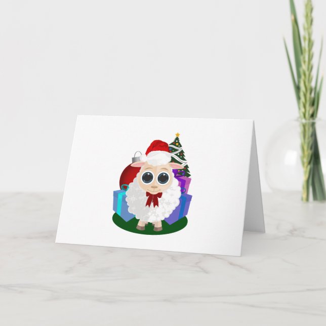 Cartes Pour Fêtes Annuelles Noël - Moutons (Devant)