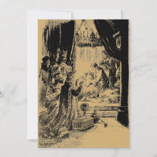 Cartes Pour Fêtes Annuelles Noël Nativité Vintage Ère Victorienne 1895