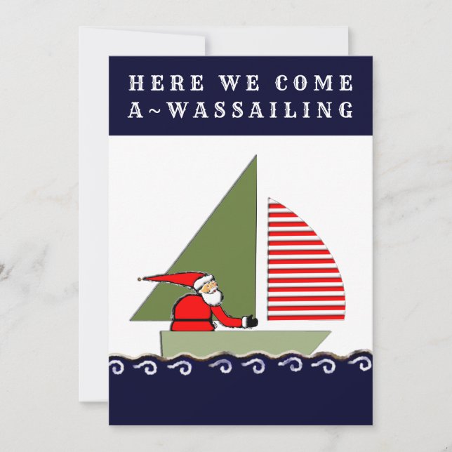 Cartes Pour Fêtes Annuelles Noël nautique (Devant)