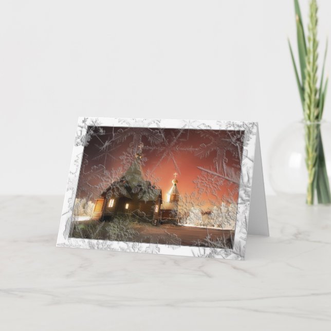 Cartes Pour Fêtes Annuelles Noël neigeux (Devant)
