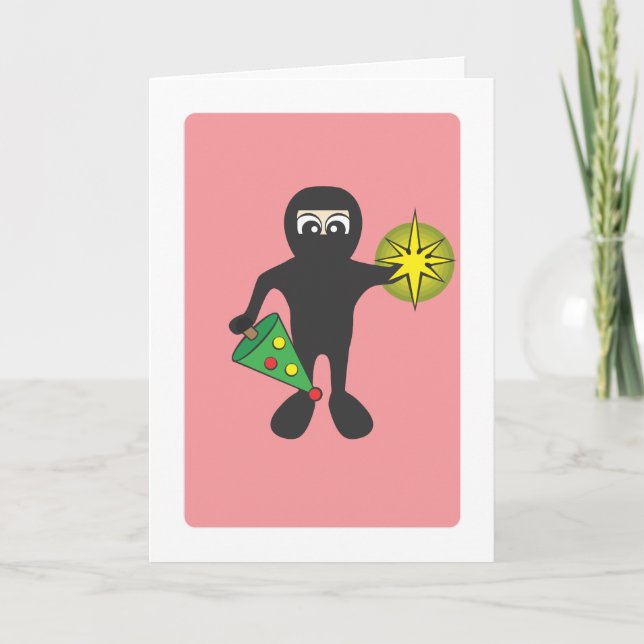 Cartes Pour Fêtes Annuelles Noël Ninja (Devant)