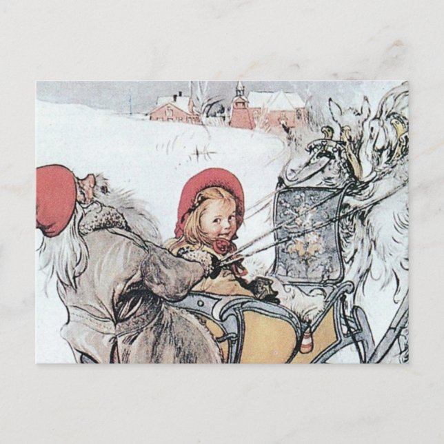 Cartes Pour Fêtes Annuelles Noël Nisse et Kirsti (Devant)