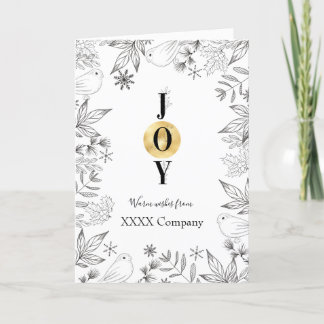 Cartes Pour Fêtes Annuelles Noël noir blanc or orfèvrerie