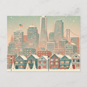 Cartes Pour Fêtes Annuelles Noël Nostalgique San Francisco - Charme Holliday