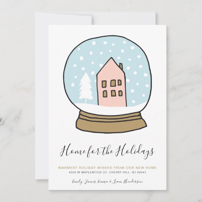 Cartes Pour Fêtes Annuelles Noël Nouvelle maison pour les Fêtes (Devant)
