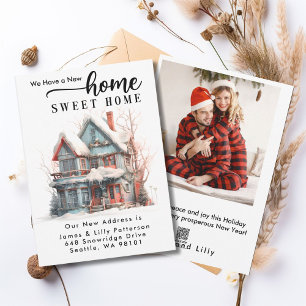 Cartes Pour Fêtes Annuelles Noël Nouvelle maison pour les vacances déménager