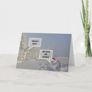 Cartes Pour Fêtes Annuelles Noël nuts d'Obama drôle
