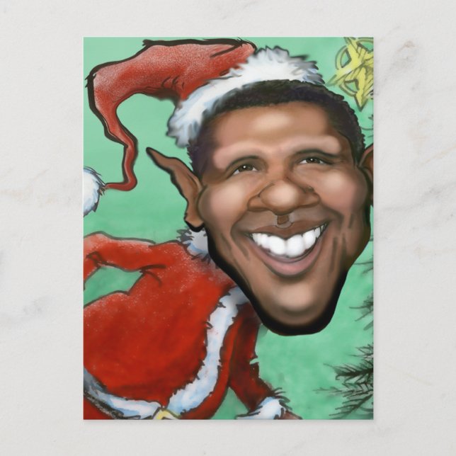 Cartes Pour Fêtes Annuelles Noël Obama (Devant)
