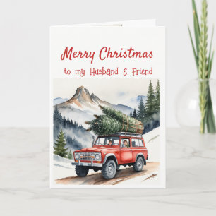 Cartes Pour Fêtes Annuelles Noël Obtenir l'arbre de Noël pour mari ami