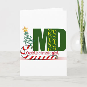 CARTES POUR FÊTES ANNUELLES NOËL OPHTHALMOLOGUE