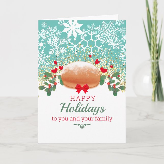 Cartes Pour Fêtes Annuelles Noël pain fait maison flocons de neige de vacances (Devant)