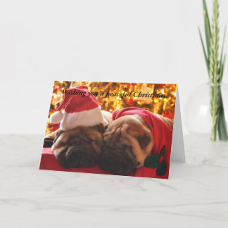 Cartes Pour Fêtes Annuelles Noël paisible de Shar Pei