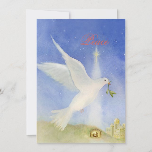 Cartes Pour Fêtes Annuelles Noël Paix (Devant)