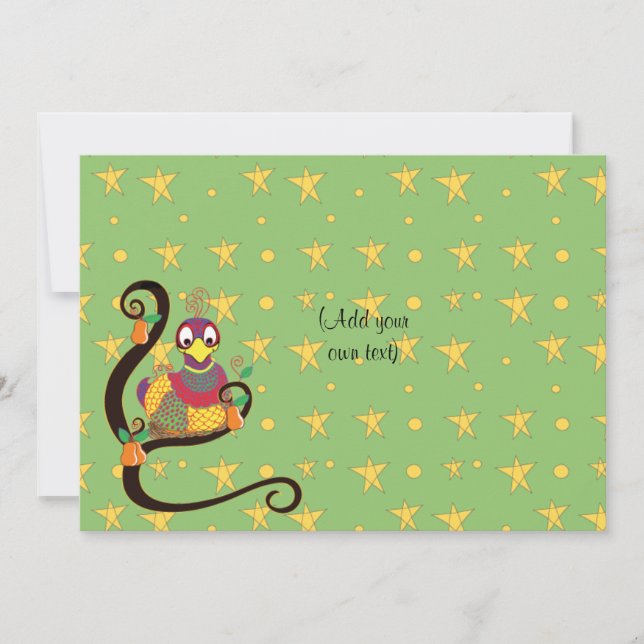 Cartes Pour Fêtes Annuelles Noël/Partridge 2côté/plat/carte/& env 7"x5" (Devant)