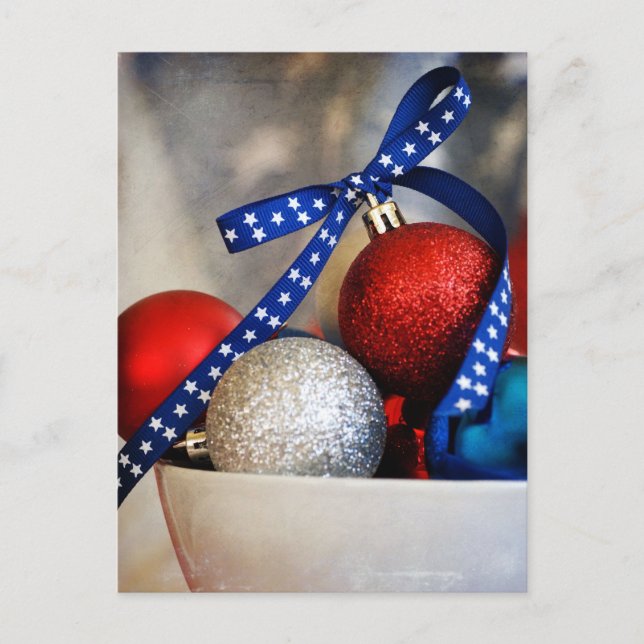 Cartes Pour Fêtes Annuelles Noël patriotique (Devant)