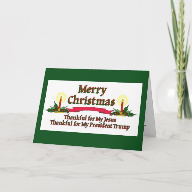 Cartes Pour Fêtes Annuelles Noël patriotique Jésus Trump (Devant)