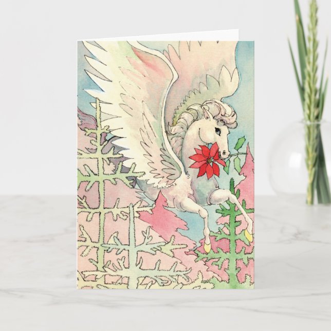Cartes Pour Fêtes Annuelles Noël Pegasus (Devant)