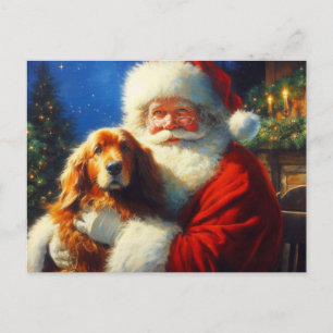 Cartes Pour Fêtes Annuelles Noël Père Noël avec Chiens 4
