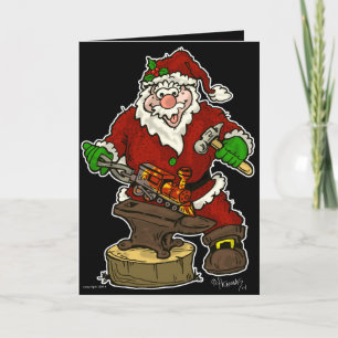 Cartes Pour Fêtes Annuelles Noël Père Noël Blacksmith