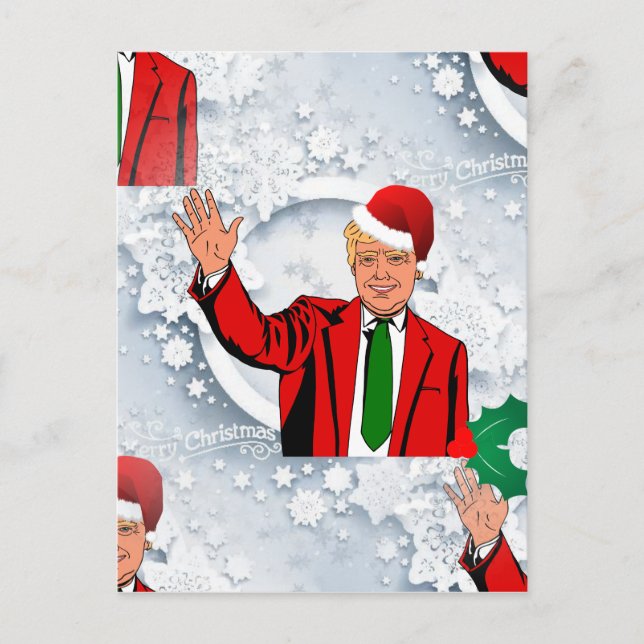 Cartes Pour Fêtes Annuelles Noël père Noël Donald Trump (Devant)