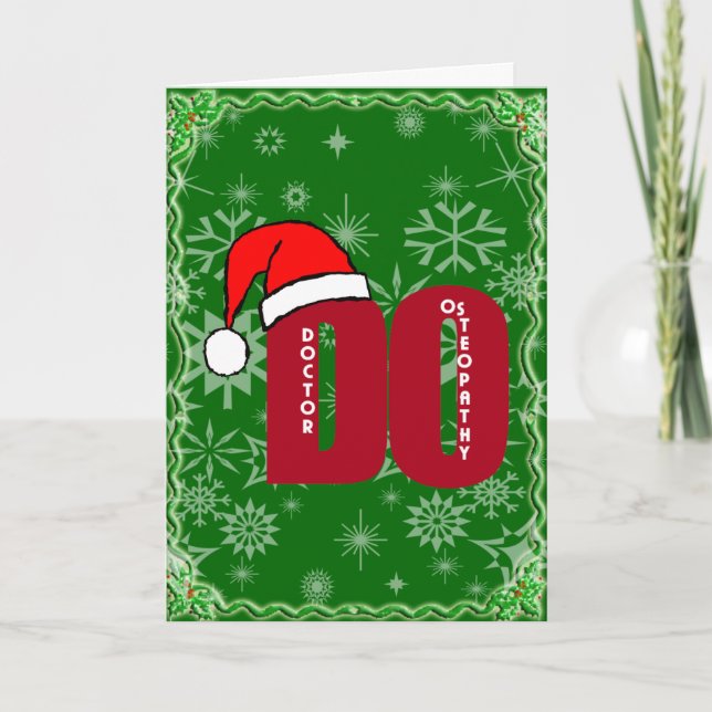 CARTES POUR FÊTES ANNUELLES NOËL PÈRE NOËL FONT - DOCTEUR D'OSTÉOPATHIE (Devant)