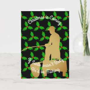 Cartes Pour Fêtes Annuelles Noël Père Noël pêcherait