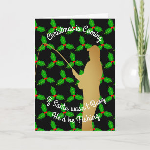 Cartes Pour Fêtes Annuelles Noël Père Noël pêcherait