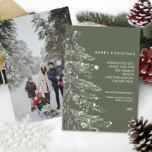 Noël personnalisé avec pin enneigé