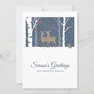 Cartes Pour Fêtes Annuelles Noël personnalisé Deer Couple