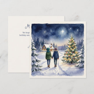 Cartes Pour Fêtes Annuelles Noël personnalisé Deux femmes gays