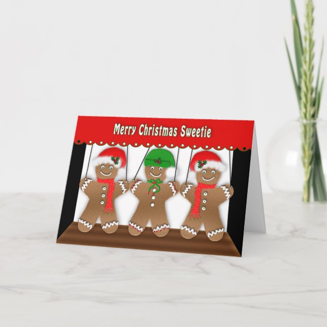 CARTES POUR FÊTES ANNUELLES NOËL - PETITS PAIN DE PAIN - DANSER (Devant)