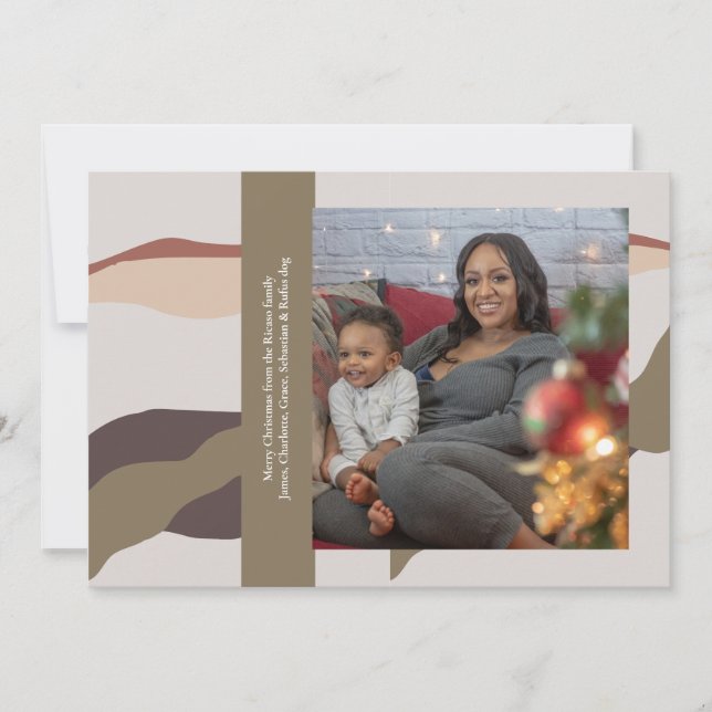 Cartes Pour Fêtes Annuelles Noël photo Abstraite rétro (Devant)