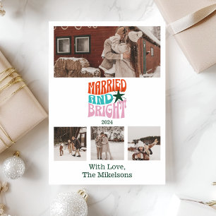 Cartes Pour Fêtes Annuelles Noël photo multiple mariée et brillante