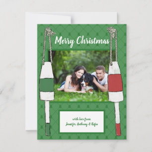Cartes Pour Fêtes Annuelles Noël photo nautique personnalisé