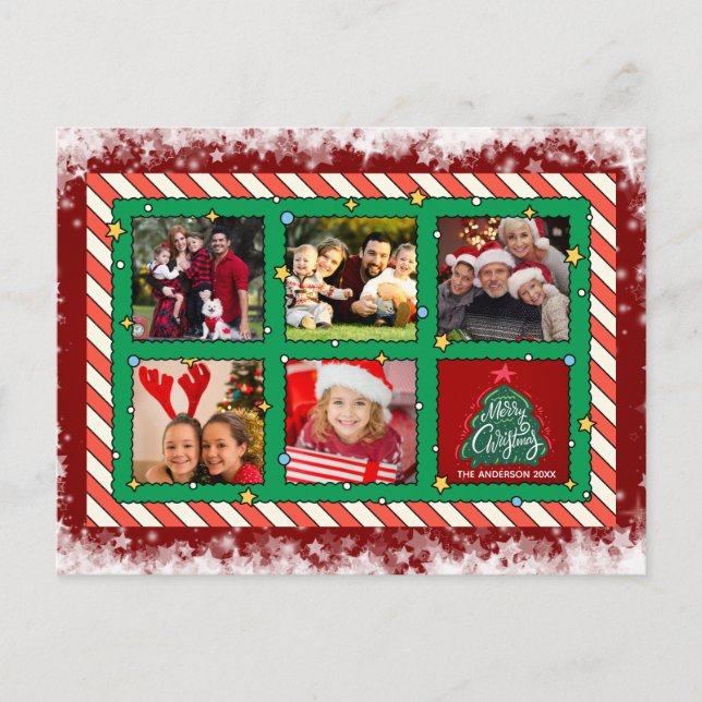 Cartes Pour Fêtes Annuelles Noël photo personnalisée 5 (Devant)