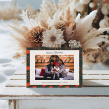 Noël photo traditionnel avec poinsettia rouge