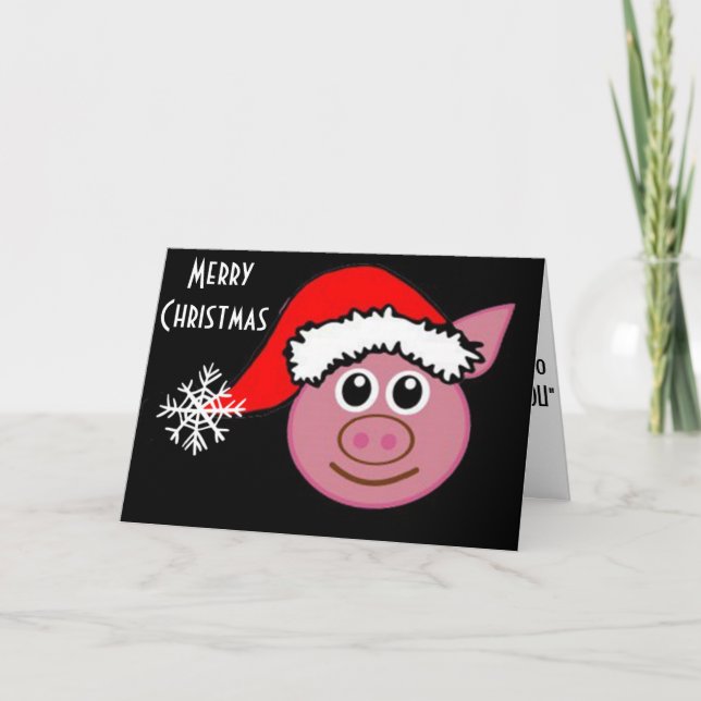 CARTES POUR FÊTES ANNUELLES NOËL PIGGY VOUS SOUHAITE **MERRRRY NOËL** (Devant)