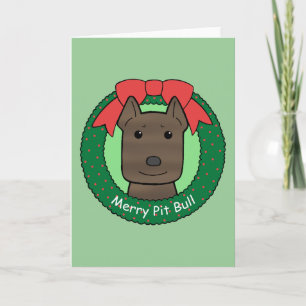 Cartes Pour Fêtes Annuelles Noël Pitbull