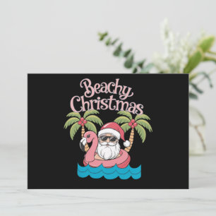 Cartes Pour Fêtes Annuelles Noël Plage Tropical Vacances Santa Plage