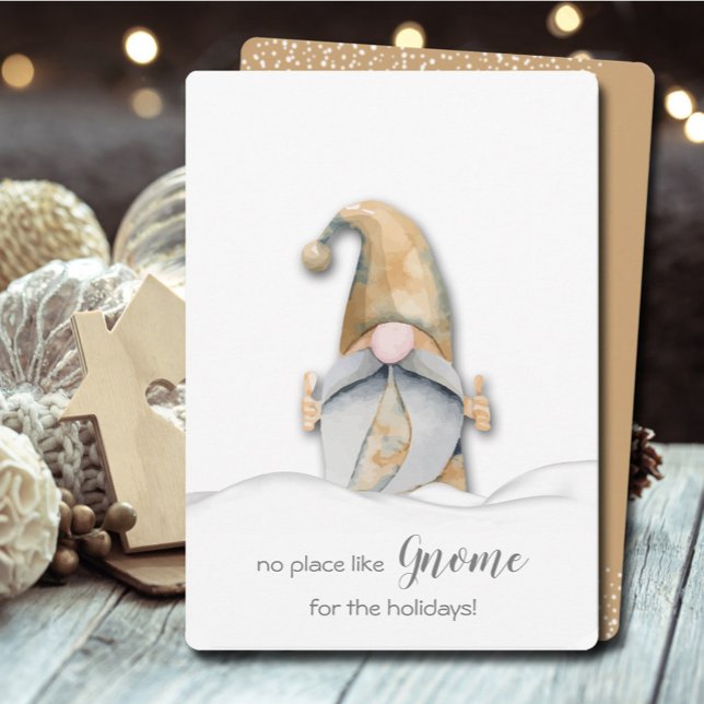 Cartes Pour Fêtes Annuelles Noël plat Gnome de neige (Créateur téléchargé)
