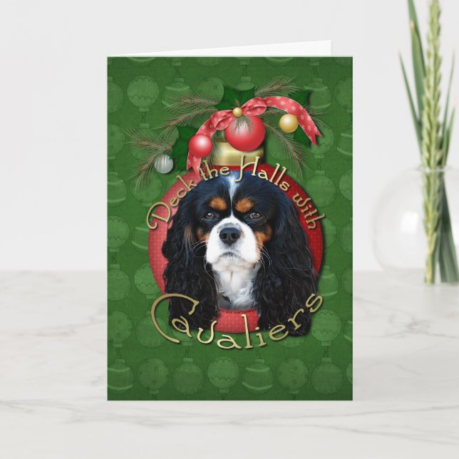 Cartes Pour Fêtes Annuelles Noël - plate-forme les halls - cavaliers - (Devant)