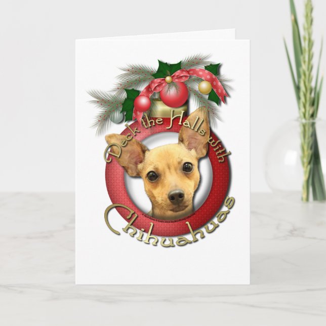 Cartes Pour Fêtes Annuelles Noël - plate-forme les halls - chiwawas - (Devant)