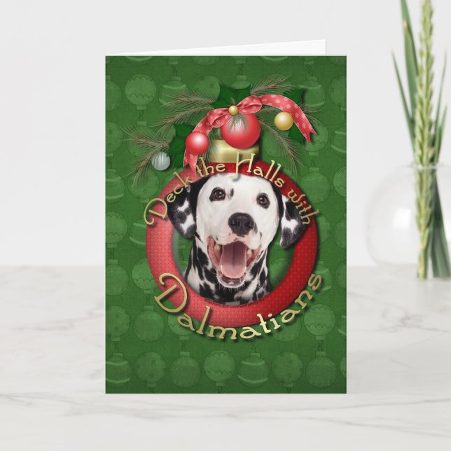 Cartes Pour Fêtes Annuelles Noël - plate-forme les halls - Dalmates (Devant)
