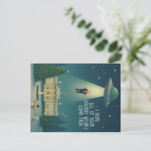 Cartes Pour Fêtes Annuelles Noël politique drôle d'intervention d'OVNI