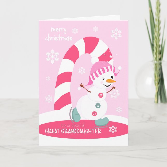 Cartes Pour Fêtes Annuelles Noël pour le bonhomme de neige (Devant)