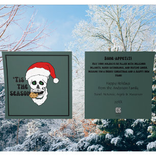 Cartes Pour Fêtes Annuelles Noël pour le crâne Père Noël d'Halloween Lover