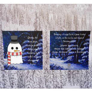 Cartes Pour Fêtes Annuelles Noël pour le fantôme des neiges d'Halloween