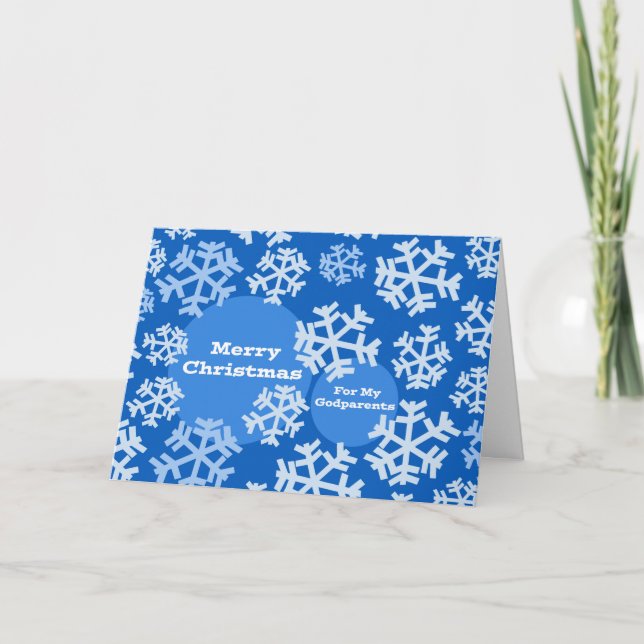 Cartes Pour Fêtes Annuelles Noël pour les parents fous, Snowflakes Abstraits (Devant)