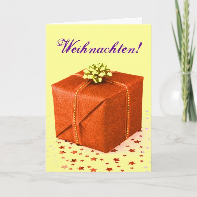 Cartes Pour Fêtes Annuelles Noël présente Weihnachten Orange IV (Devant)