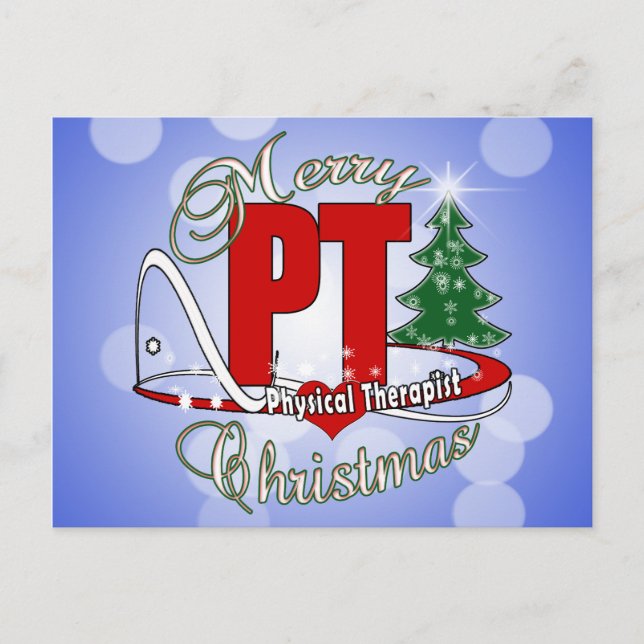 Cartes Pour Fêtes Annuelles NOËL PT Physiothérapeute (Devant)
